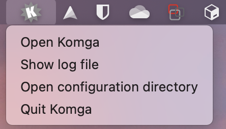 Desktop application menu